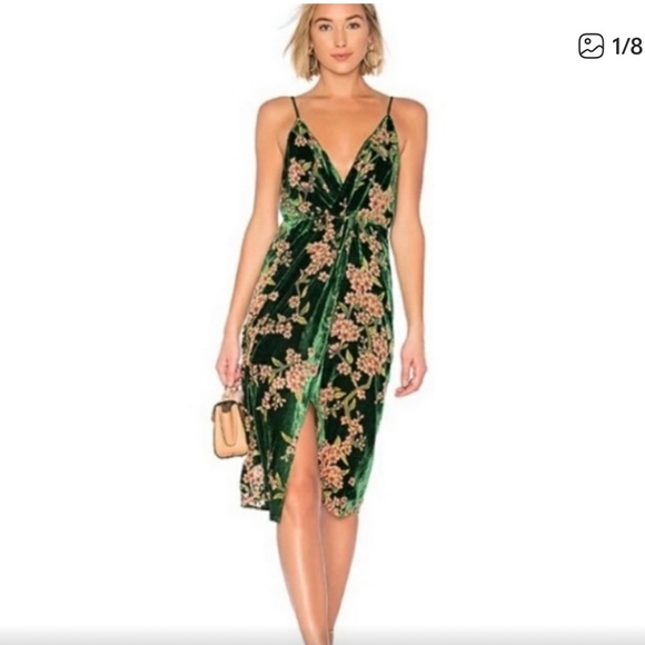 J.O.A. Dresses & Skirts - J.O.A. Green and Pink Floral Dress